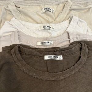 Set of 4 - Buck Mason EUC Vintage Cotton T-Shirts | Size L